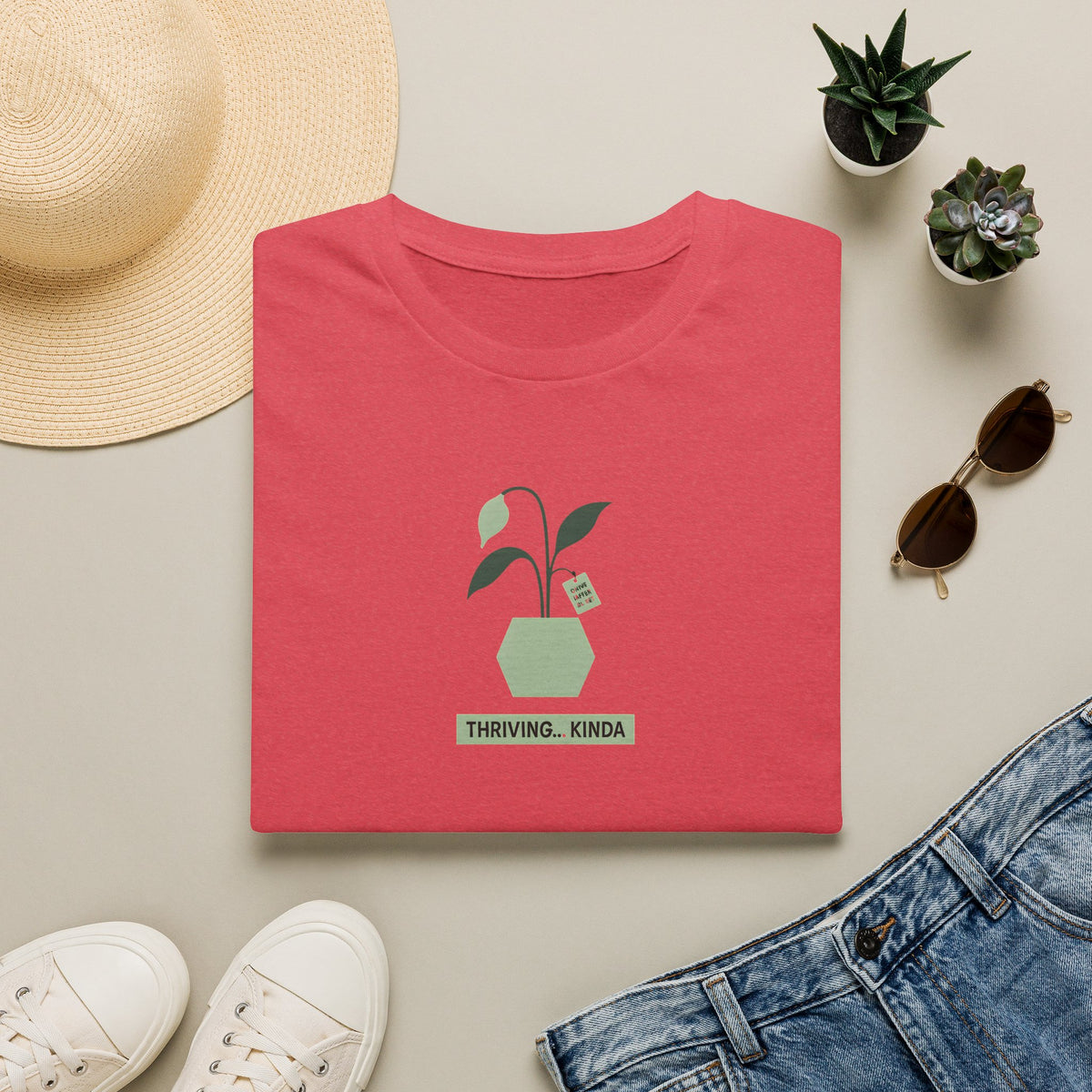 Thriving Plant Illustration T-Shirt
