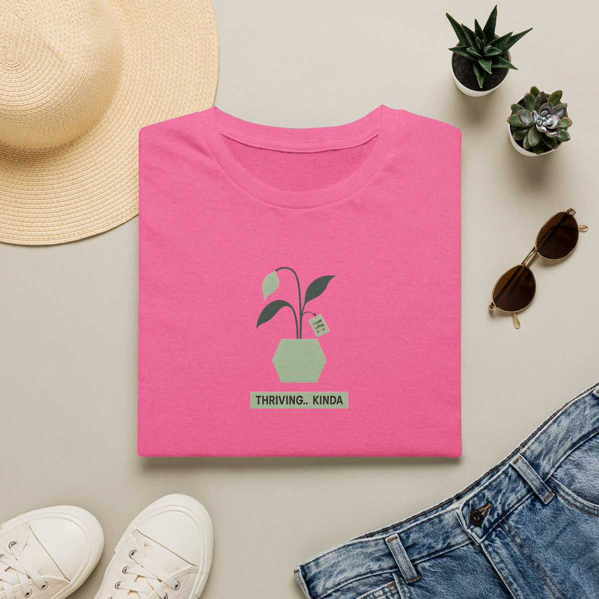 Thriving Plant Illustration T-Shirt