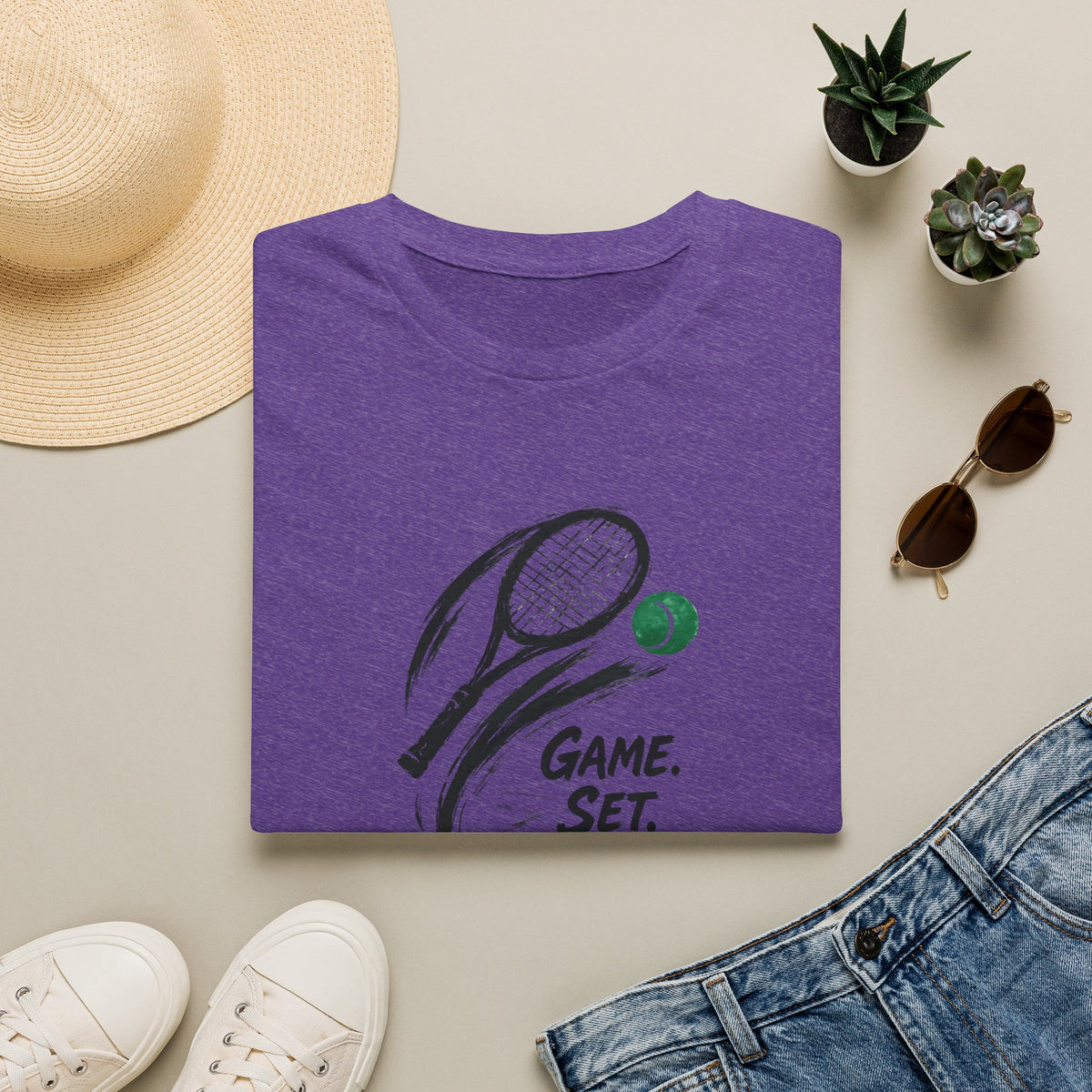 Tennis Game Set Win T-Shirt
