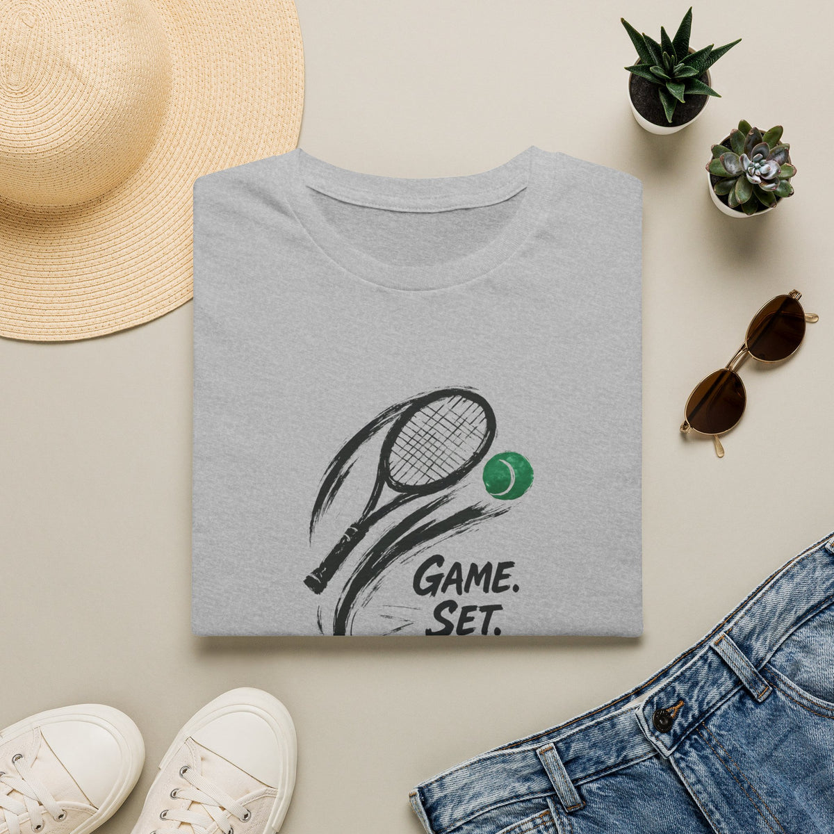 Tennis Game Set Win T-Shirt