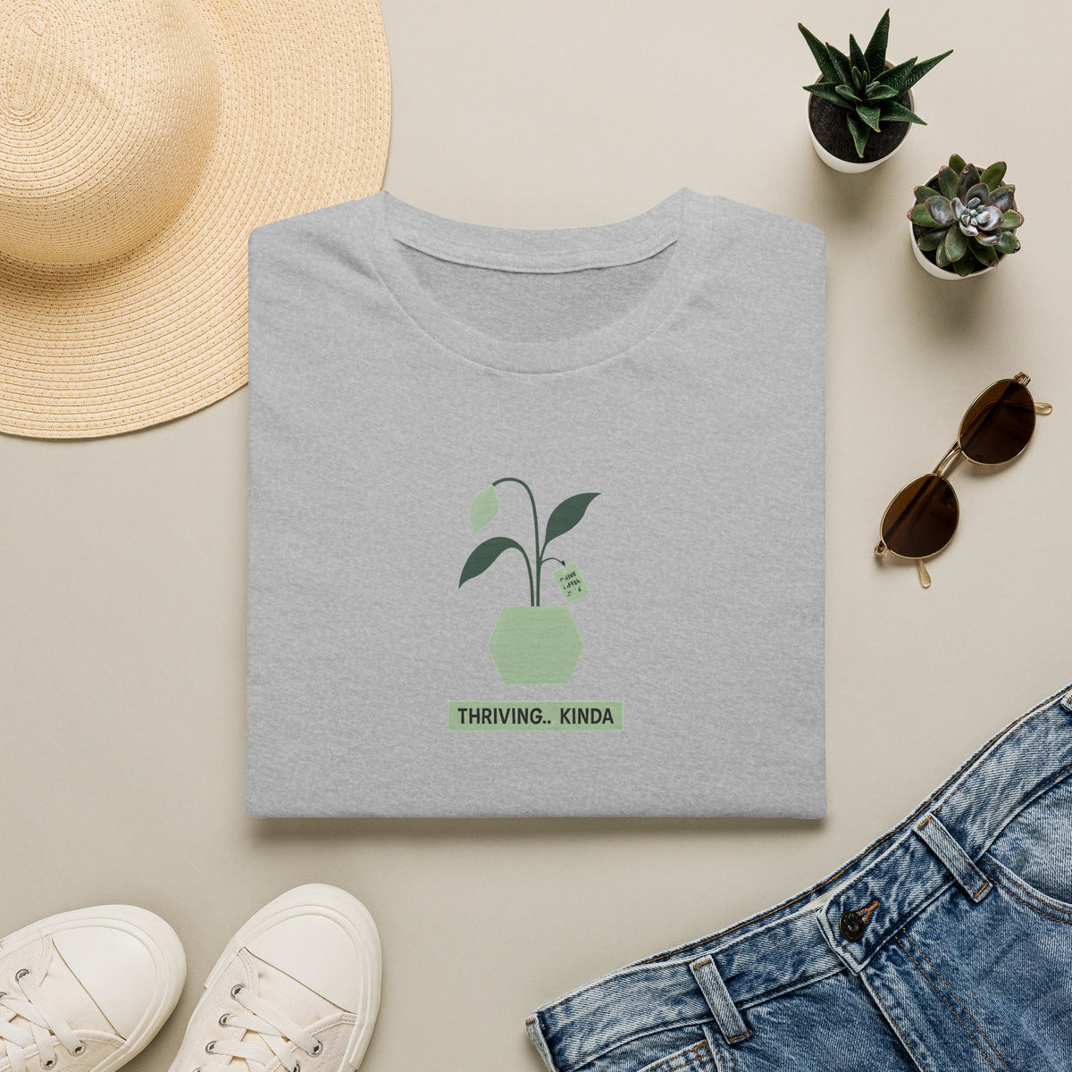 Thriving Plant Illustration T-Shirt