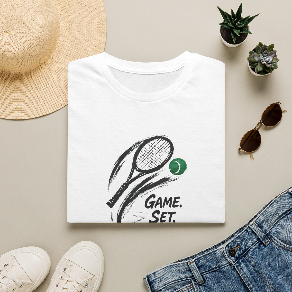 Tennis Game Set Win T-Shirt