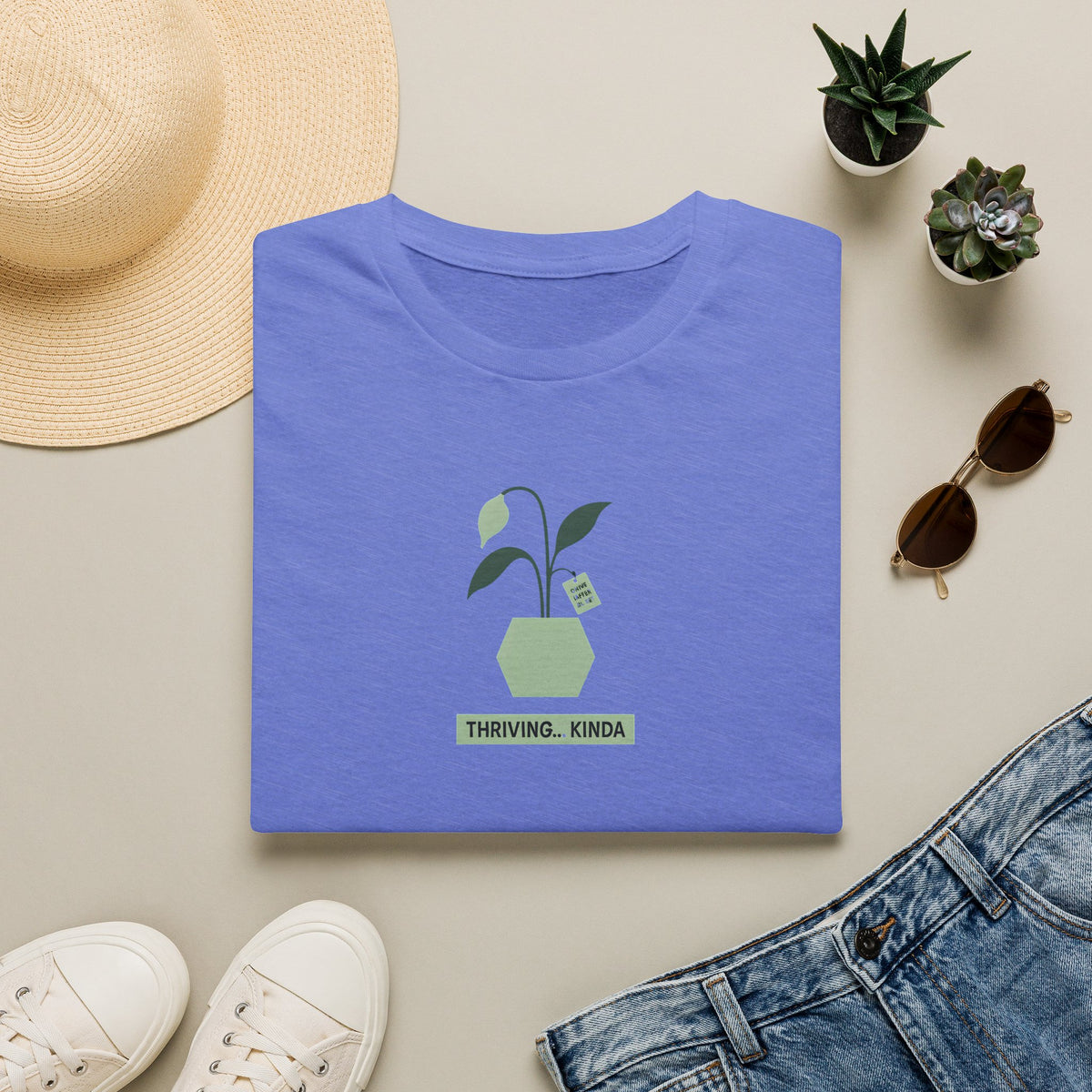 Thriving Plant Illustration T-Shirt