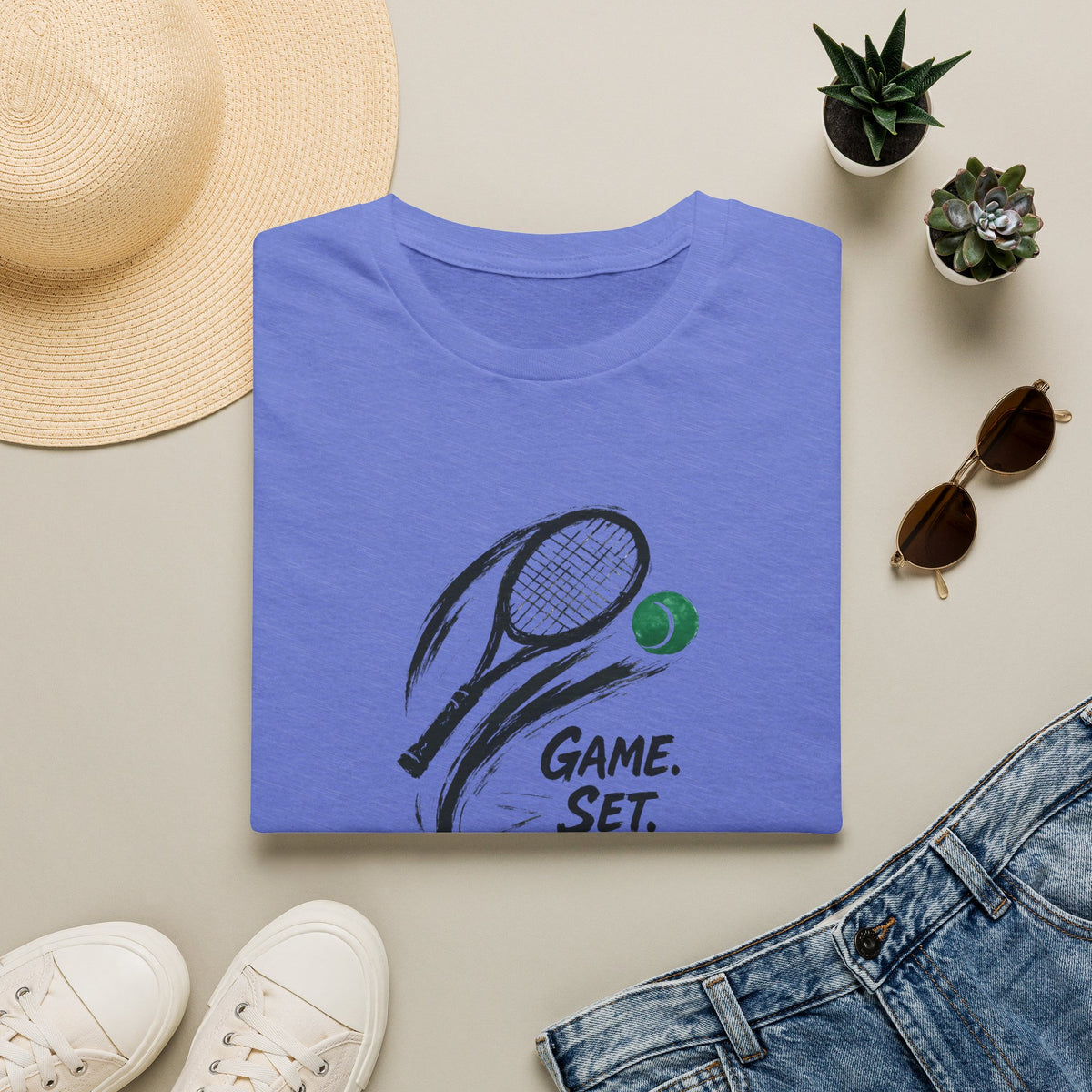Tennis Game Set Win T-Shirt